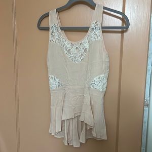 Pretty Good, pink lace sleeveless shirt/blouse, size Small